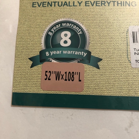 Turquoize extra long white 52x108 inch curtain panel - Picture 4 of 4